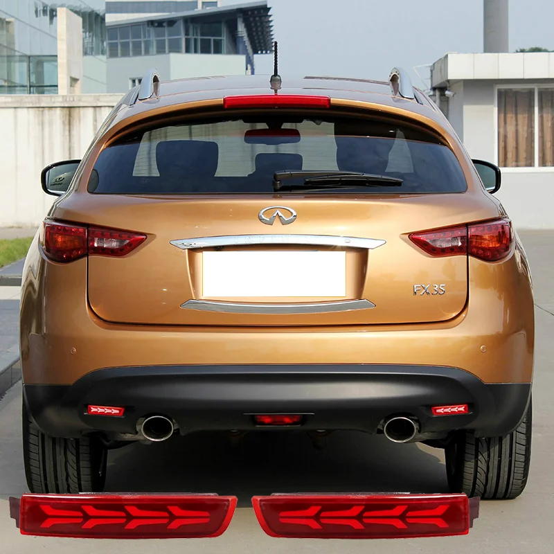 

Для Infiniti FX QX70 ESQ задний бампер, указатель поворота, сигнальная лампа тормоза, аксессуары для задних противотуманных фар