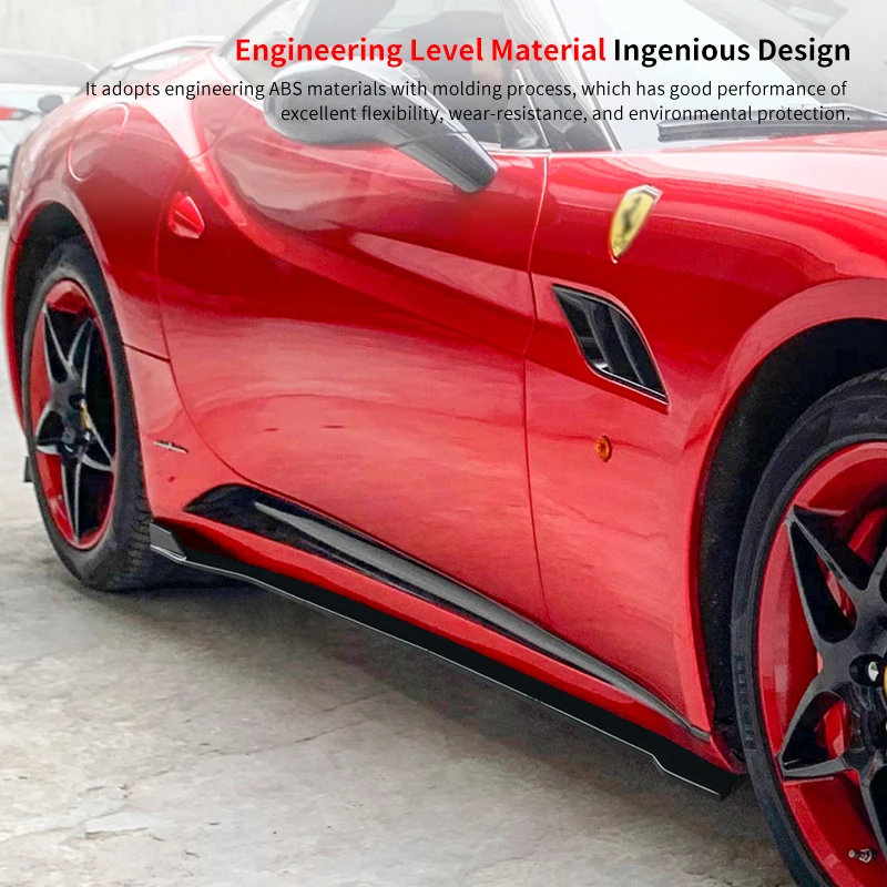 For Ferrari California 2009-2018 Car Front Rear Side Skirt Extension Bumper Strips Strip PP plastic Anti-Collision Protector