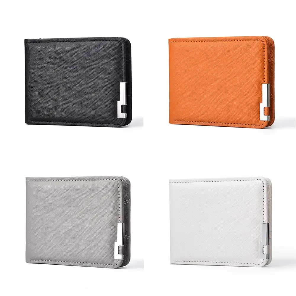 

High Quality Portable Wallet Ultra-thin PU Leather Card Holder Short Purse Men