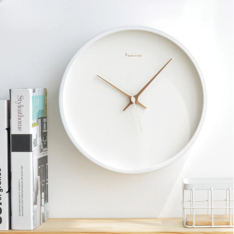 MJK Nordic luxury creative clock simple wall  living room home fashion  wall silent  accessories personality