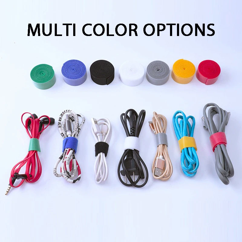 【Fast Ship】Reusable 3M Cable Organizer Wire Cable Winder Cord Management Straps Mouse Line Velcro Self-adhesive Cable Manager