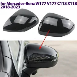 Carbon Fiber Car Rear View Door Wing Side Mirror Cover Caps Shell Case for Mercedes-Benz W177 V177 C118 X118 2018-2023