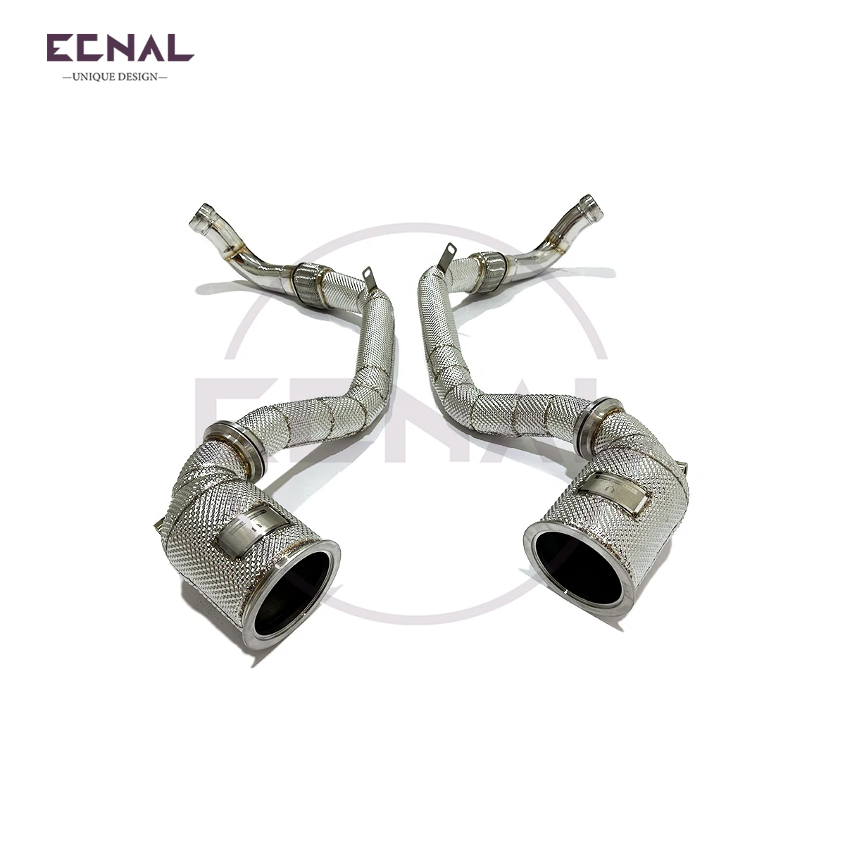 Ecnal Exhaust Front Pipe & Downpipe for Bentley Continental GT Flying Spur V8 4.0T 2019-2023 Car Sport Exhaust Pipe System