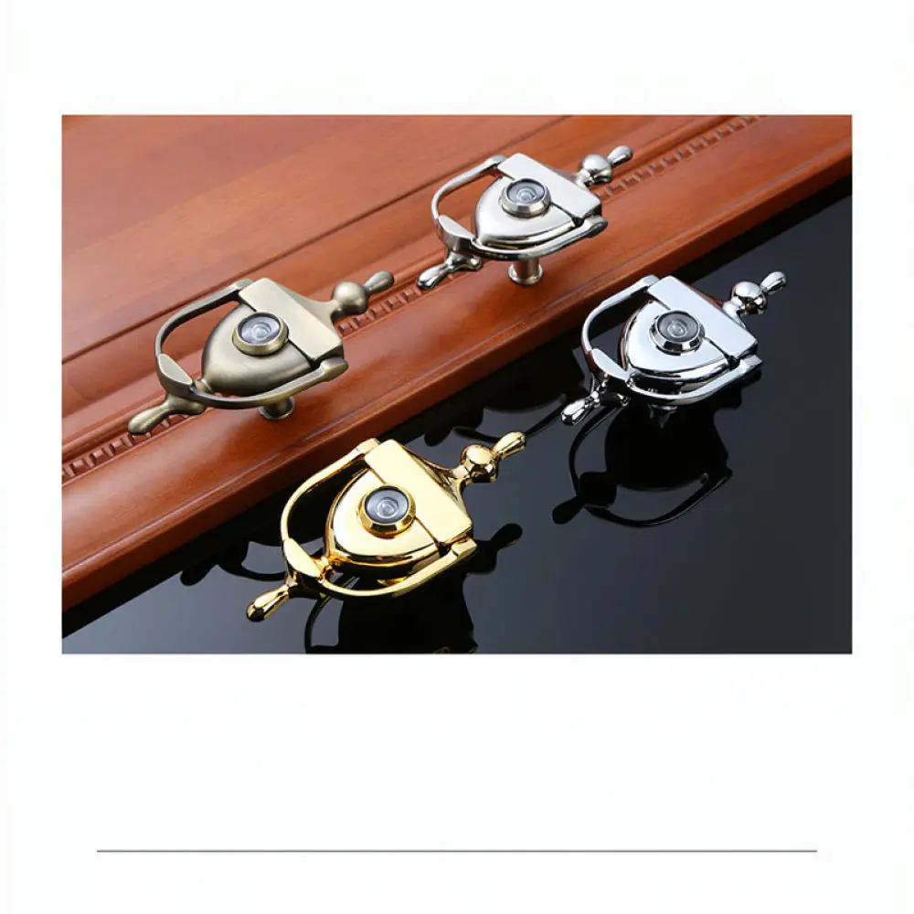 Decorative Door Knocker Peephole Combo Zinc Alloy Vintage Hardware For Home Front Entryway Security Accessory