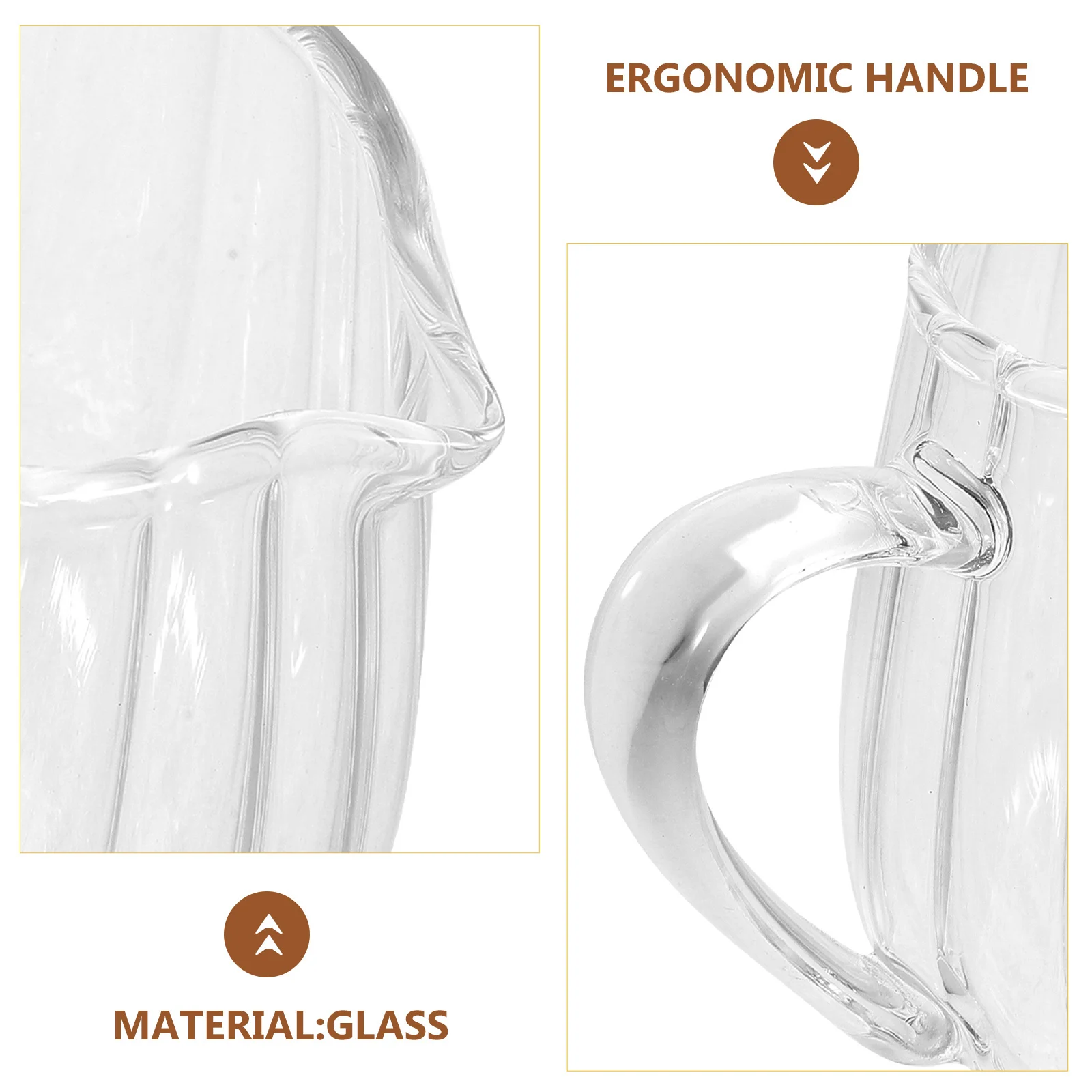 

100Ml Glass Creamer Pitcher Coffee Milk Jug Smooth Pour Spout Design Multi-Use Liquid Dispenser for Home Bar Restaurant