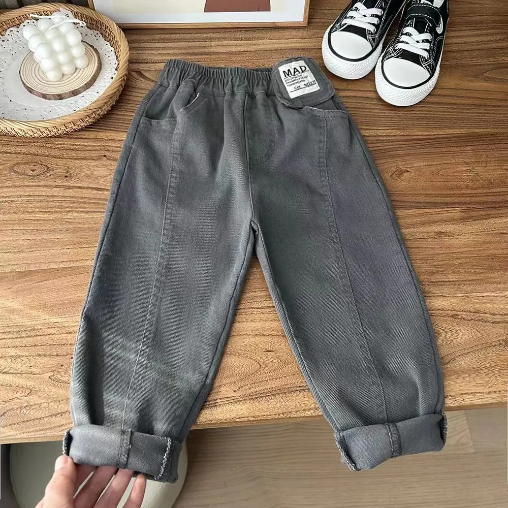 New Spring Autumn Boys Pants 2-10 Years Loose And Comfortable Casual Long Trousers For Kids Children Birthday Present