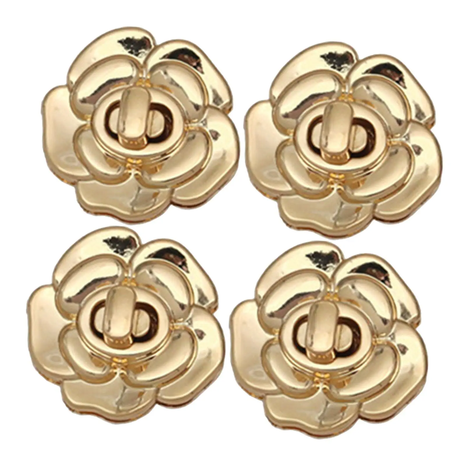 Flower Purse Turn Lock Clasp Fastener Metal Bag Twist Locks for Clutch Wallet DIY Leathercraft Luggage Hardware
