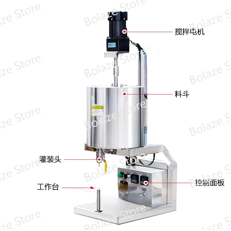 

Filling Machine for Heating and Stirring Candle Wax Solution Lipstick Semi-automatic Quantitative Mold Customized Filling