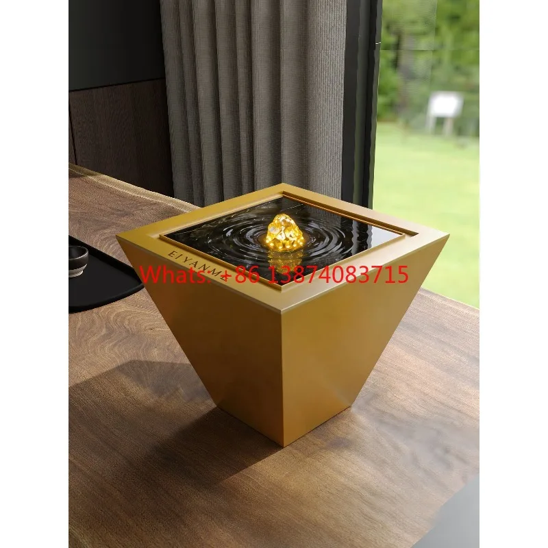 Daily gold tabletop ornament circulating water, Jingsheng Cai modern water landing