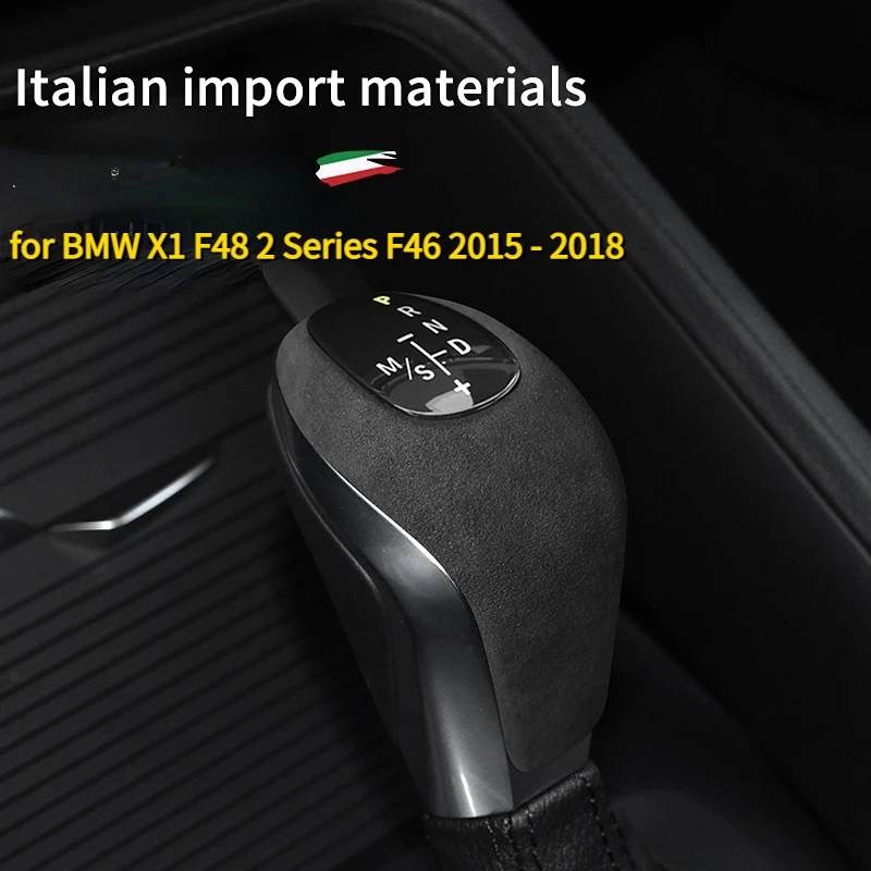 

Для BMW X1 X2 F47 F48 F49 F39 16-19 2 серии Wagon F45 F46 Автомобильная пленка, чехол для ручки переключения передач, аксессуары, Италия, супер замша