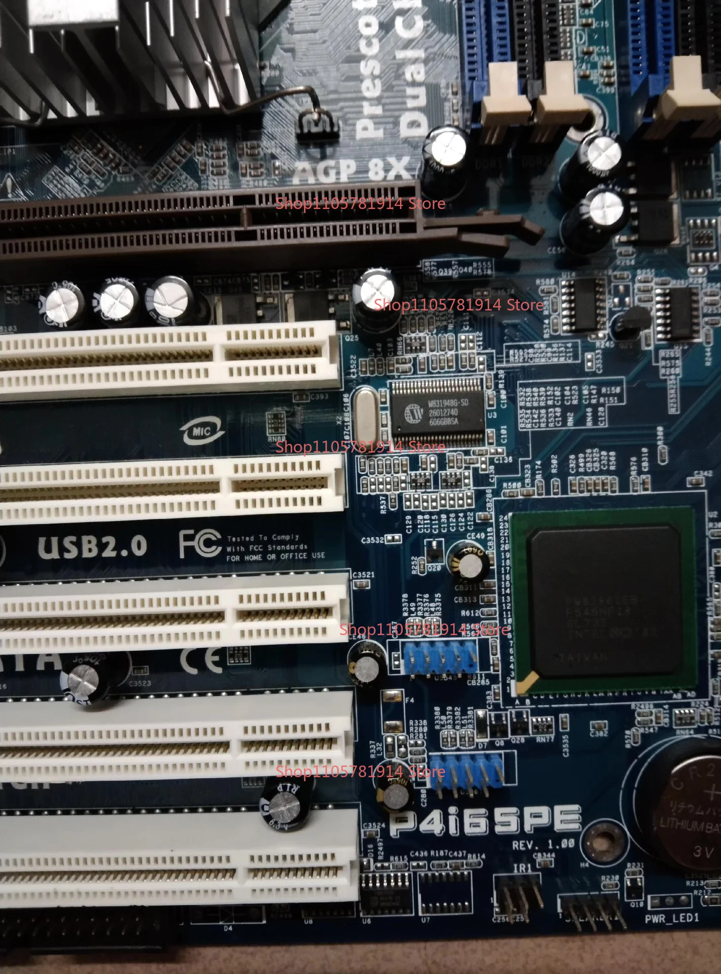 For ASRock P4I65PE Main Board 865 Chipset 5 PCI Slots, Unique Large Board