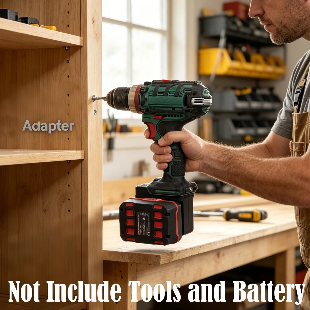 Electric Power For Lidl Parkside X20V Li-ion Battery Adapter Converter to for Parkside Impact Drill Wrench Screwdriver Tool