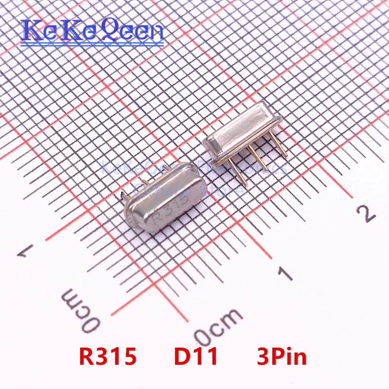 200Pcs 360M R315A R433A D11 303/304.3/305/310 315MHz 318/330/340/350/360/370/380/390/418/423.22M/430.5/868M 433MHz SAW Resonator