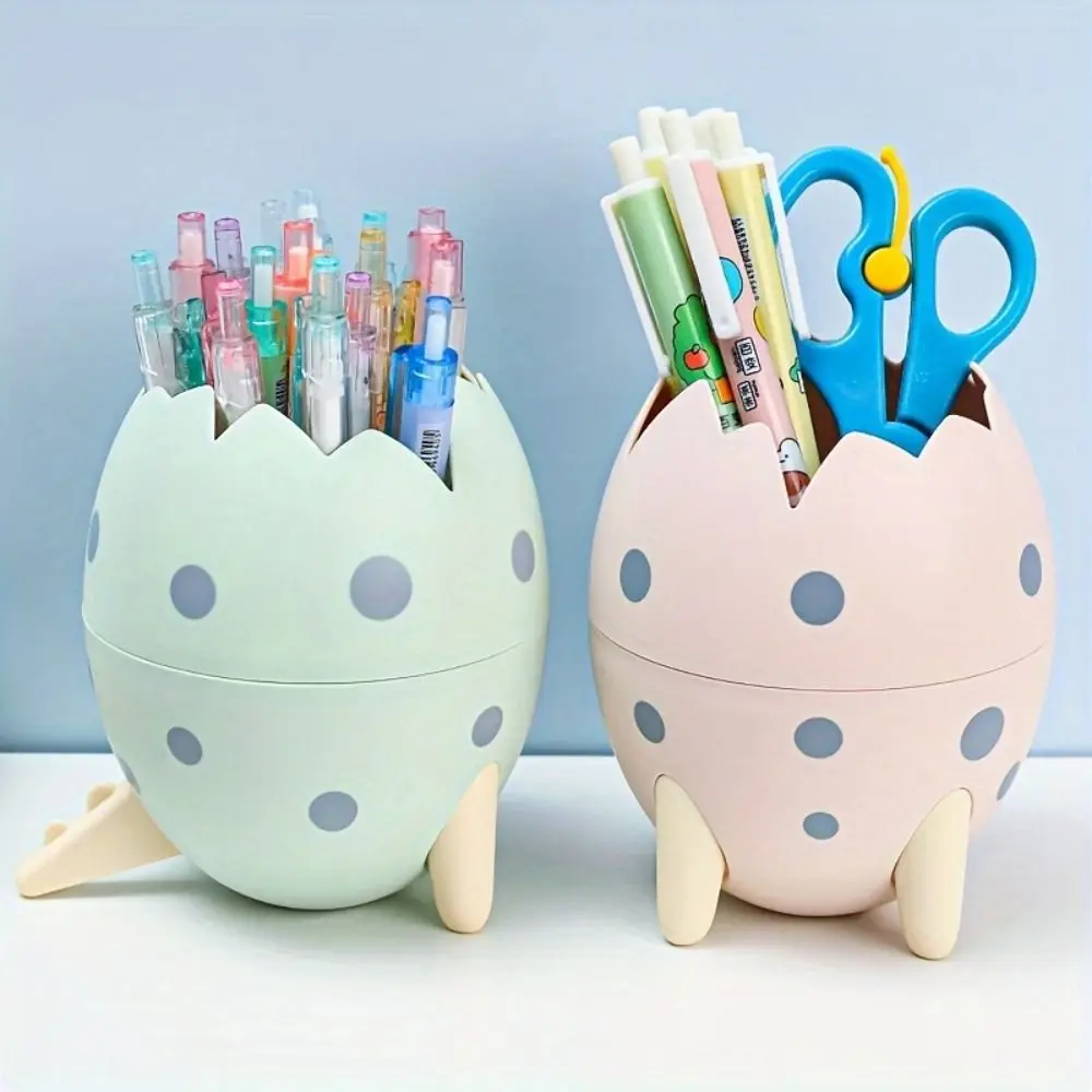 

Portable Lovely Pencil Case Egg Shape Large Capacity Stationery Storage Box Plastic Creative Pen Holder Kids Boys Girls