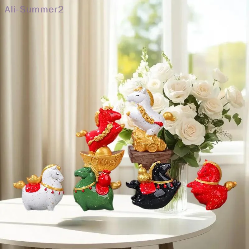 Vintage Pferd Statue Sternzeichen Pferd Skulptur Feng Shui Sammlung Kristall Licht Pferd Sonnenfänger Ornament Home Desktop Dekor