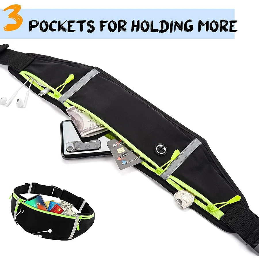 Outdoor Sports Waist Bag, Running and Fitness Mobile Phone Bag, Waterproof Small Hanging Bag, Men's and Women's Zero Wallet