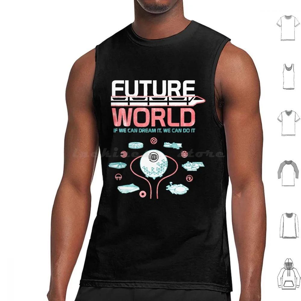 1982 Center Future World Map Tank Tops Vest Sleeveless Christmas Funny Cute Birthday Meme Halloween Holiday Xmas Music