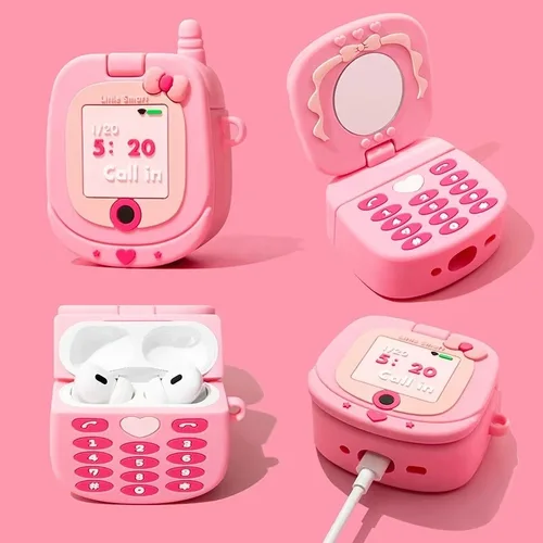 Imagen 2 del producto Funda de auriculares de dibujos animados 3D para AirPods 4, bonita funda de silicona con protección contra arañazos para AirPods Pro 2 Pro 3 2 1, funda suave para auriculares