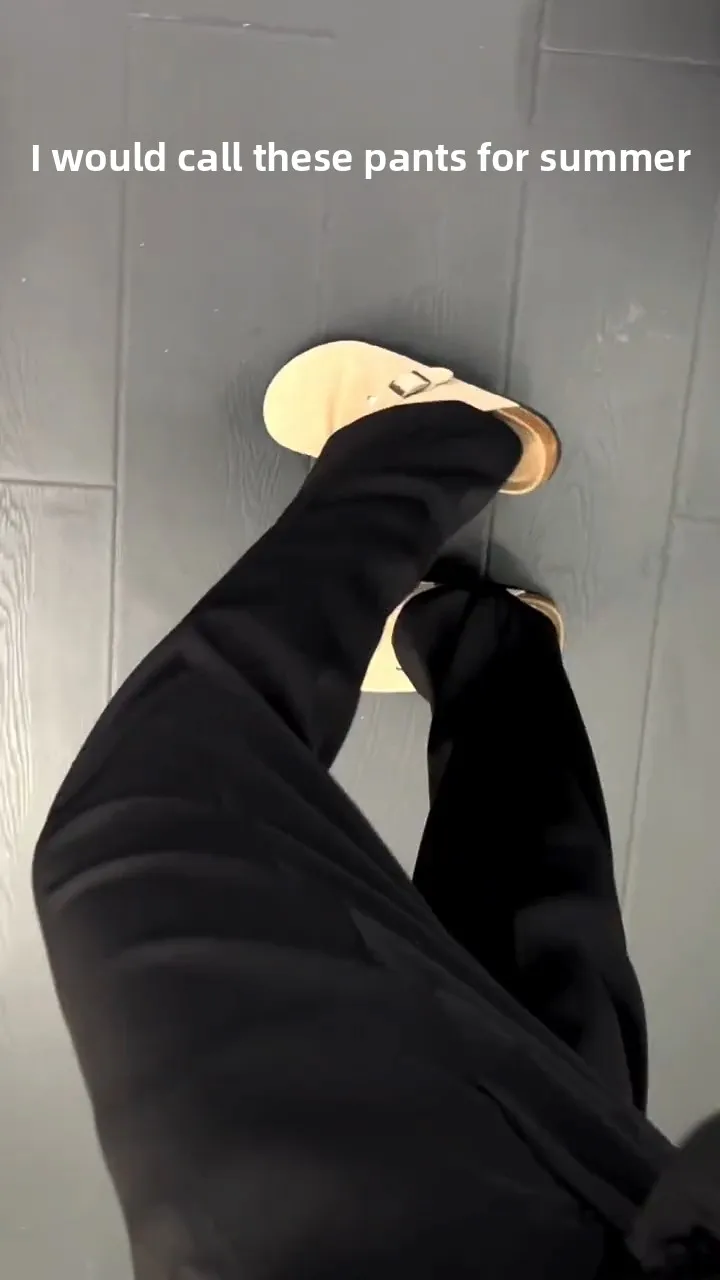 Cleanfit Ice Silk Men's Summer Thin Knife  Casual Pants Drapey High-End Feeling Micro Flared Trousers Breathable Straight...