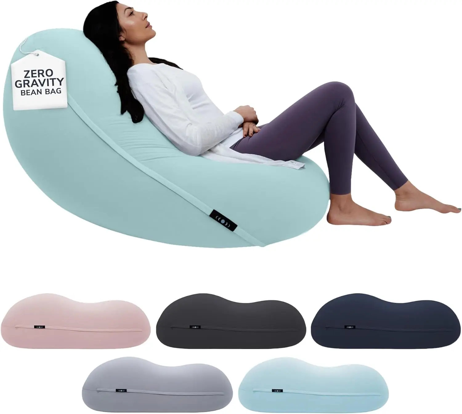 Bean Bag Chairs for Adults - 12LB Giant Bean Bag for Back Support w/Micro-Bead Filling for Zero-Gravity Sensation, Tension