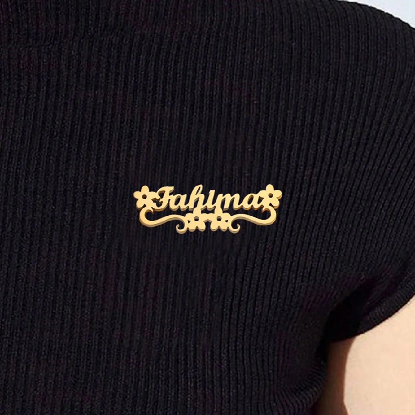 

Custom Flowers Name Brooches For Women Men Stainless Steel Customized Brooch Pin Badge Personalized Party Jewelry On Clothes