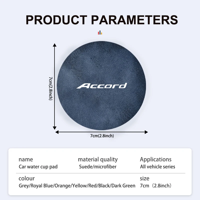 滑り止め車用カップコースター,ホンダ用パッドパーツ,アコード9, 10, 9,2014, 2015, 2016, 2017, 2018, 2019,高品質,2個