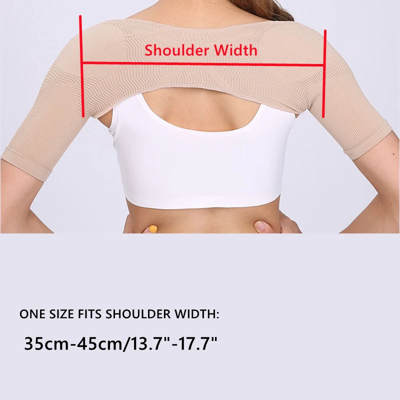 Double Shoulder Support Upper Back Brace Stability Compression Sleeve Wrap Rotator Cuff Shoulder Chronic Tendonitis Pain Relief