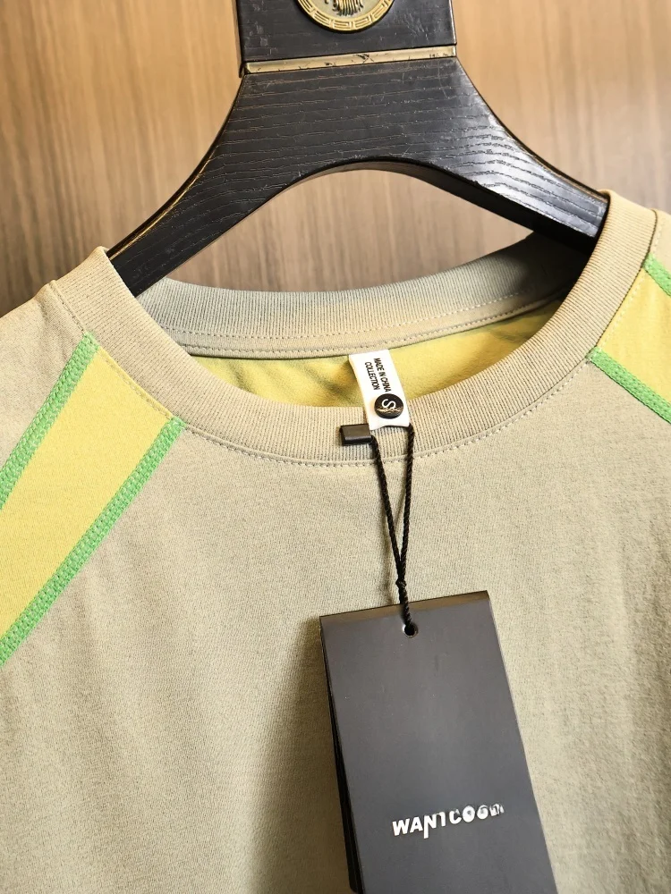 Professional Grade Men's Long Sleeve round Neck T-Shirt Breathable Quick Dry Moisture Wicking Color Block Versatile Spring Su...
