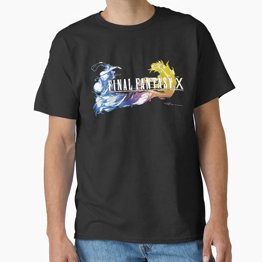Final Fantasy X JRPG T Shirt Men 100% Cotton