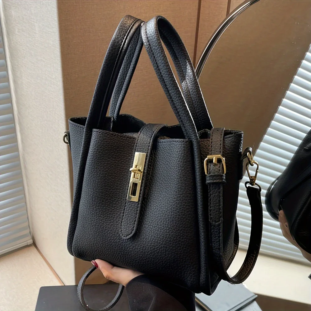 

2026 High-value daily multifunctional handbag autumn and winter retro fashion trend simple solid color crossbody bag