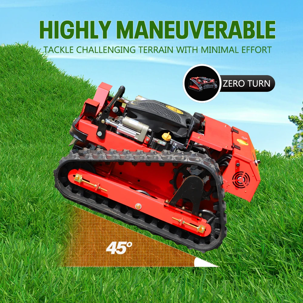 

500mm Cutting Width Remote Control Lawn Mower Gas Powered Garden Weeding Machine High Efficiency, Zero Turn Lawn Mower，4 Stroke