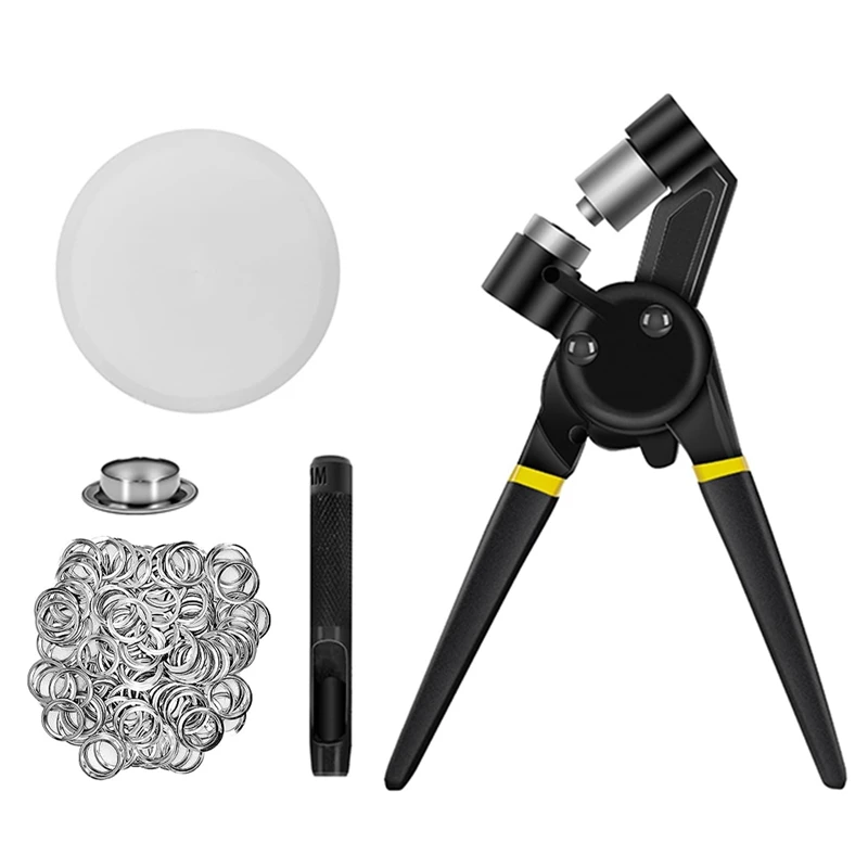 

Набор инструментов Grommet из черного металла с 500 шт. 3/8 дюйма 10 мм для ткани, холста, навеса