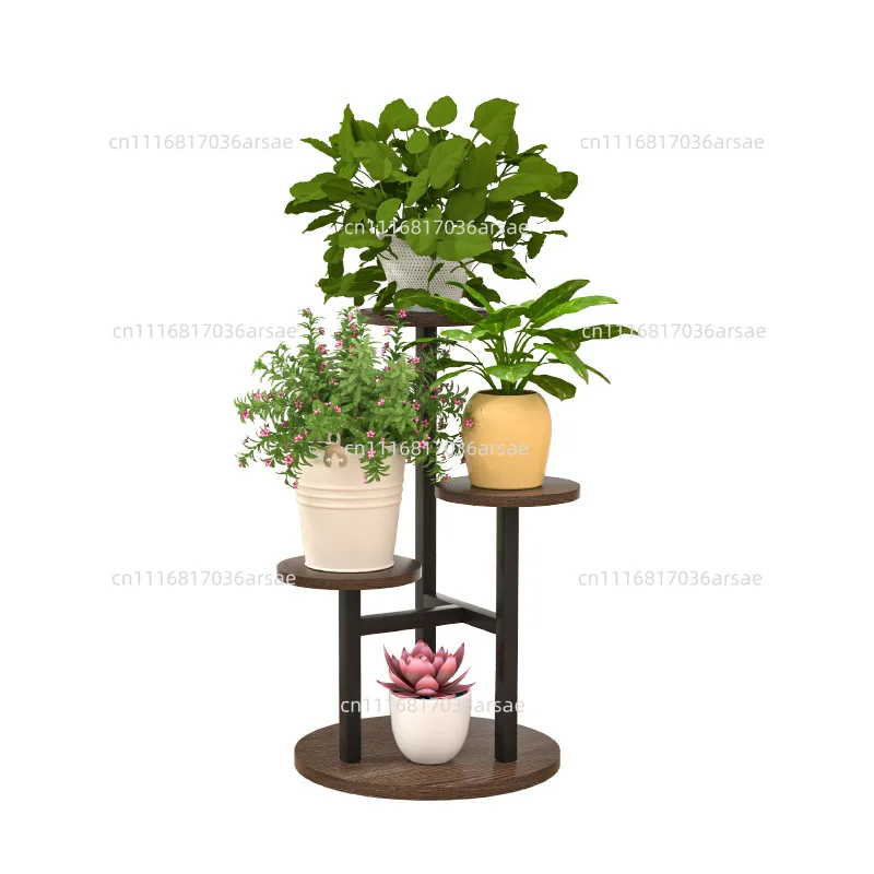 Flower Shelf Indoor Living Room Flower Pot Frame Balcony Wrought Iron Home Simple Floor-to-ceiling Multi-layer Shelf