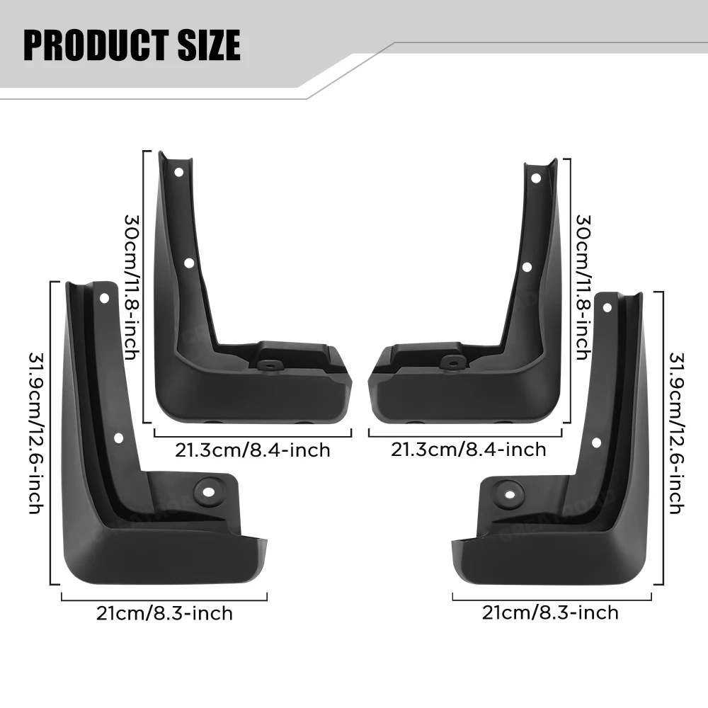 Custom Fit 4PCS Mud Flaps for BMW 3 Series G20/G28 2019 2020 No Drilling Splash Guards Mudguards Car Fender Accessories
