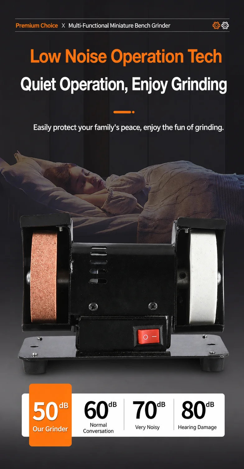 Small Grinding Machine, Knife Sharpener, Polisher, Industrial and Household Small Desktop Electric Sanding Machine