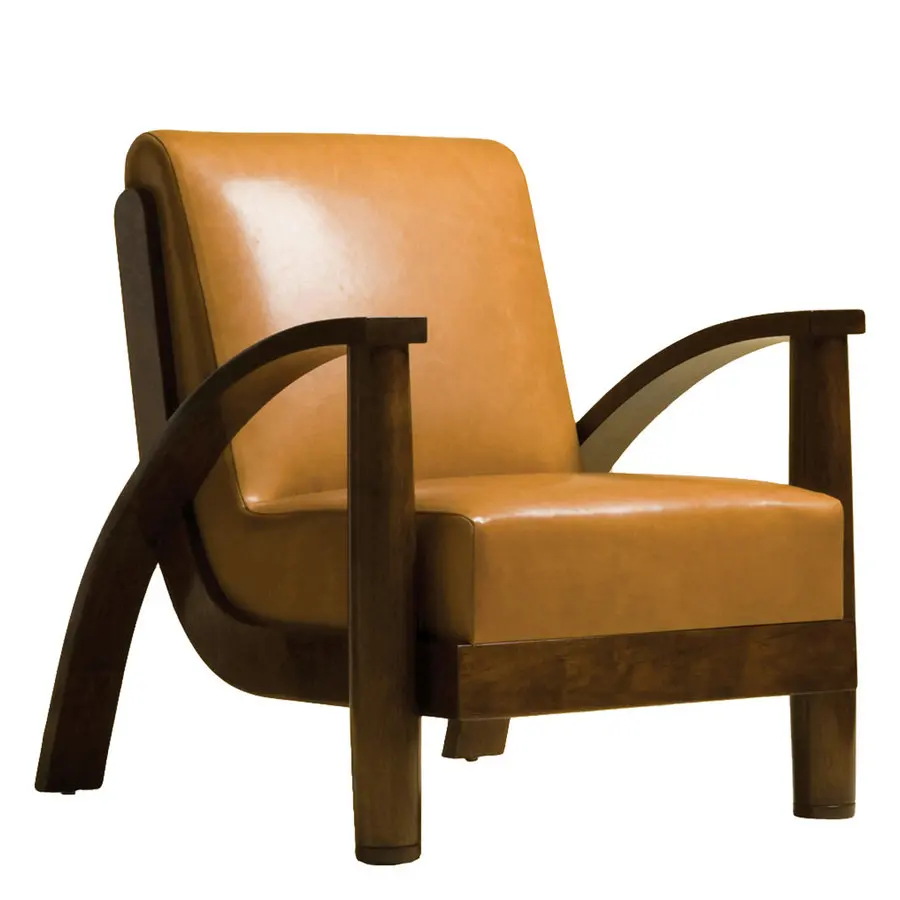 

#Italy Mininalism Hotel Single Seat Leather Lounge Armchairs Wood Farmhouse LivingRoom Sofa Occasional Reading Chair for Bedroom