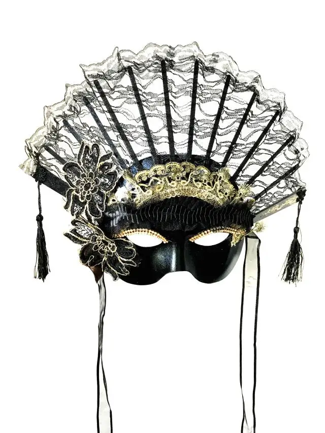 Masque de ventilateur de venise, fête privée exagérée, chanteur masqué, Halloween, masque de noël, accessoires de Cosplay