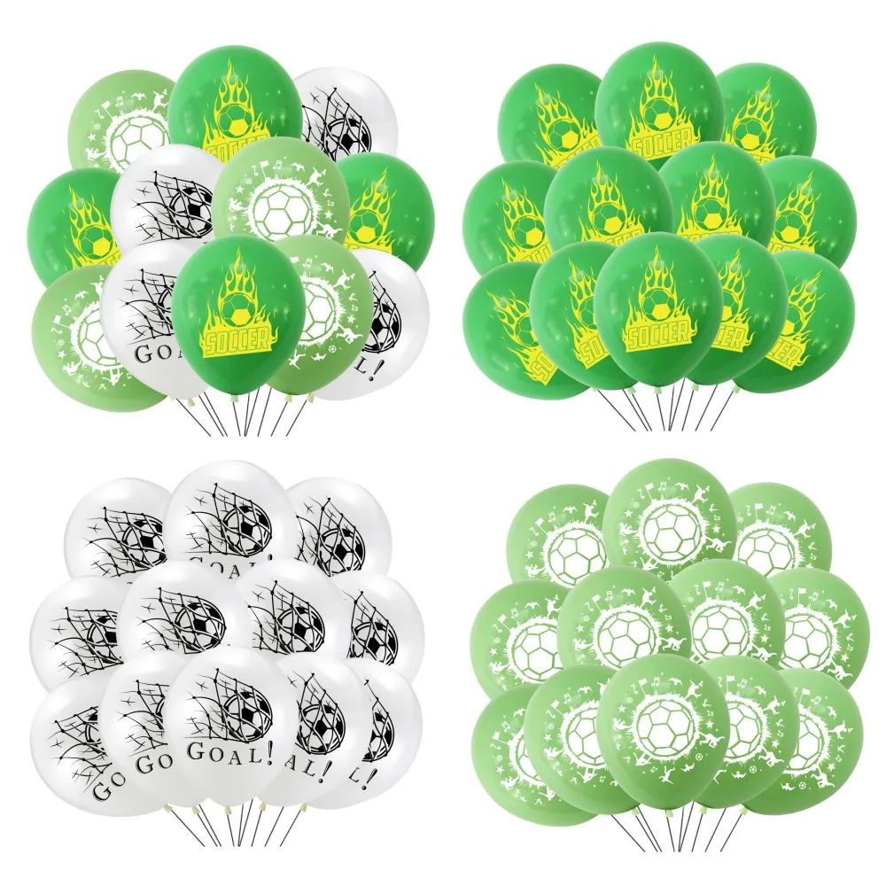 6/12Pcs Football Party Balloons 12Inch Latex Balloon Set Baby Shower Soccer Sports Kids Boys Birthday Party Decorations Supplies