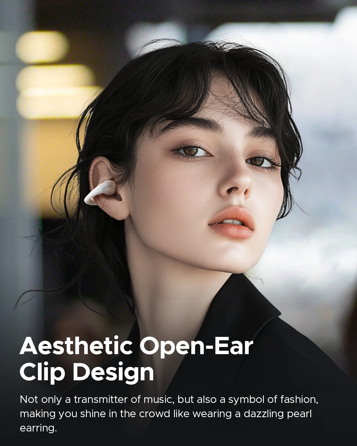 سماعات أذن SoundPEATS PearlClip اللاسلكية بلوتوث 5.4 أذن مفتوحة رياضية TWS سماعات أذن مزدوجة الاتصال