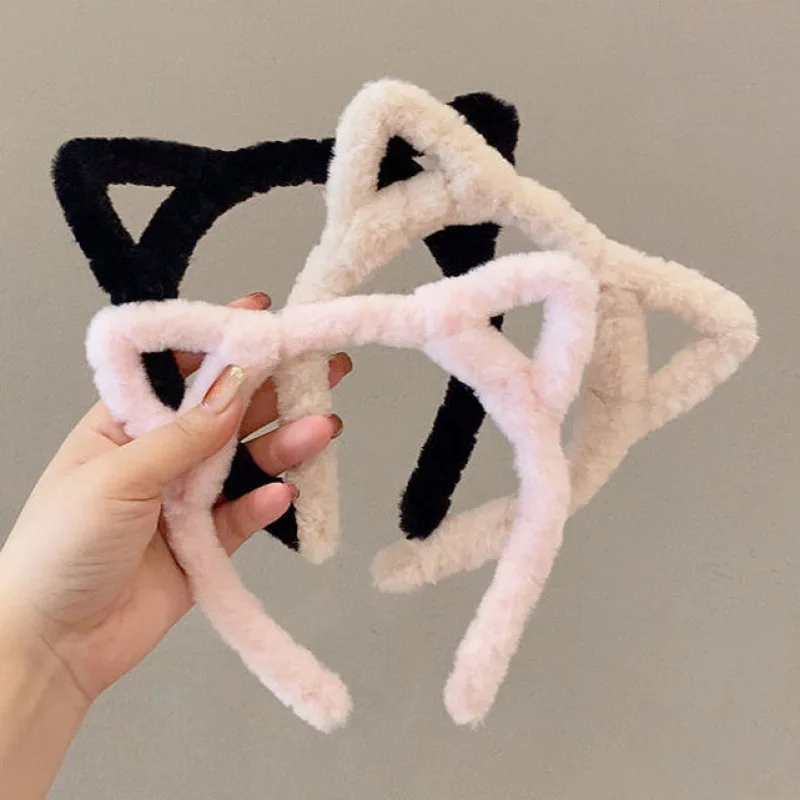 Plush Cat Ear Headbands Girls Cartoon Fur Hair Bands Hoop Women Cosplay Costume Party Headwear Korean Lovely Hair Accessories