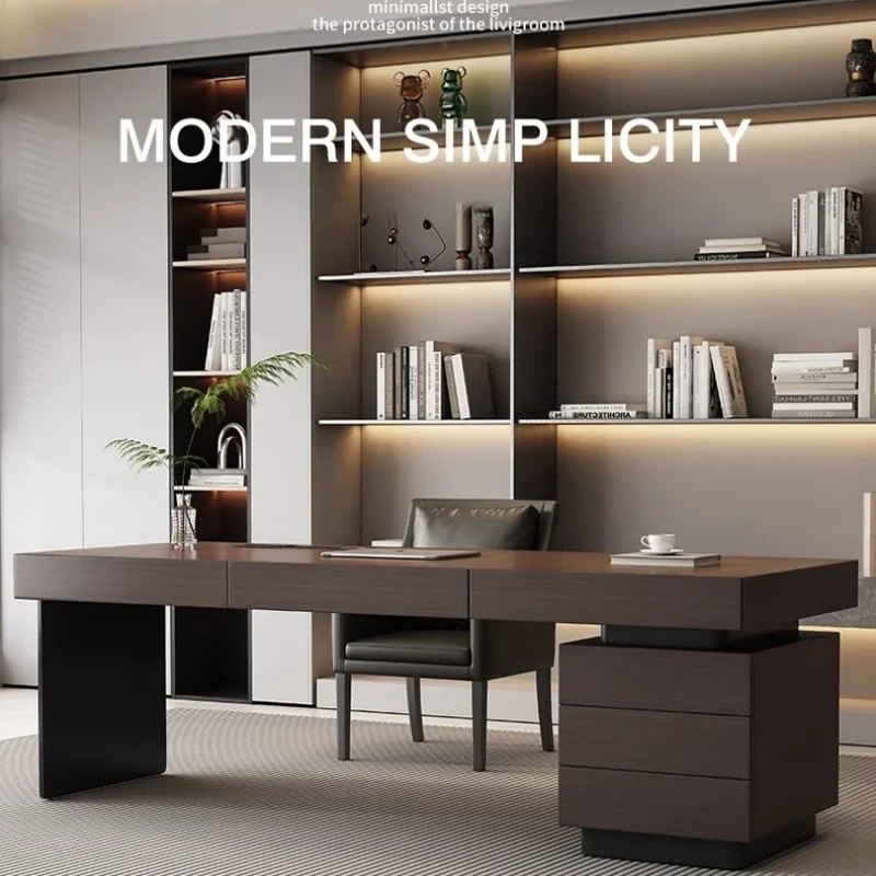 Minimalist Italian Office Desk Light Luxury Chair Cabinets Executive Work Storage Desks Modern Designer Unique Bureau Furniture