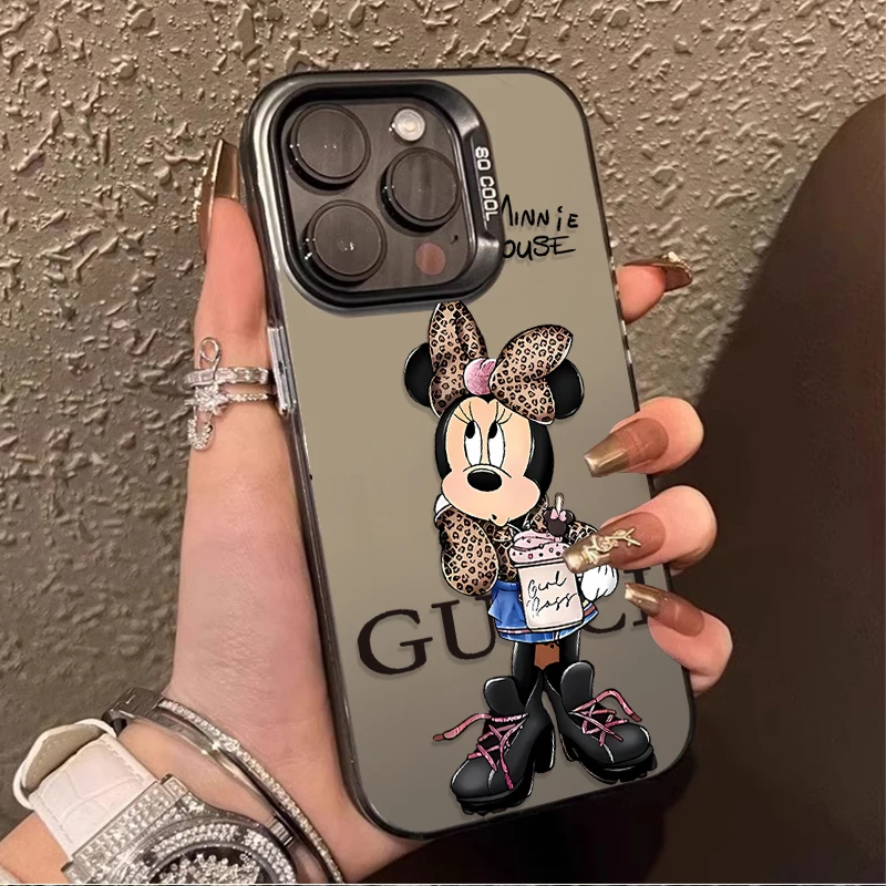 Funda creativa de Disney Minnie para iPhone 17 16e 16 15 14 13 12 11 mini Pro Max X XR XSMAX 8 7 Air Plus, mate, anti caídas 3
