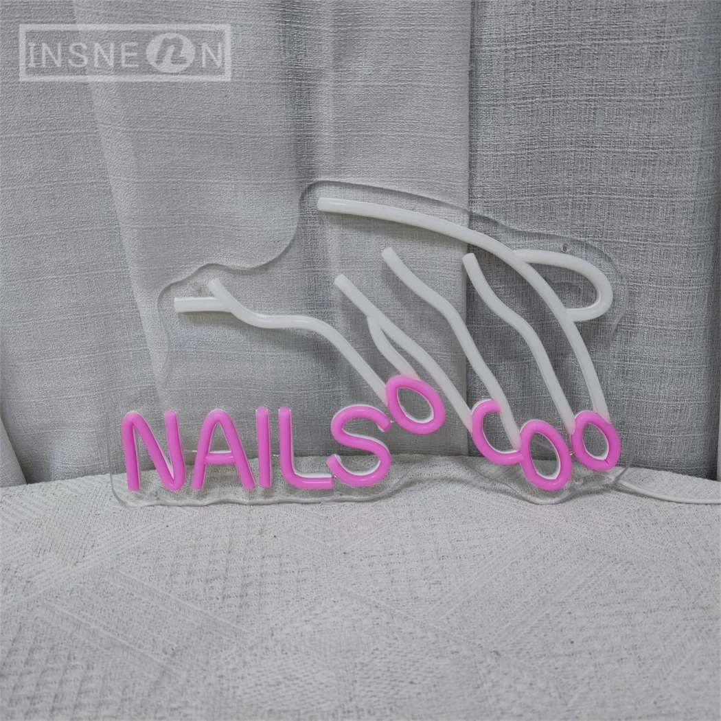 Nails Neon Sign LED Neon Light For Nail shop Beauty Room LUminous Business Signs Home Room wall Decoration Lights