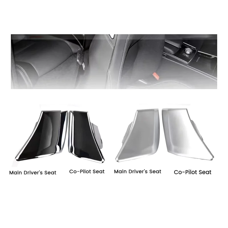 AS96-1Pair Sakelar Gagang Sandaran Kunci Penyesuaian Kursi Depan Krom untuk Mercedes-benz W204 W207 C204 A2079108506 A2079108606