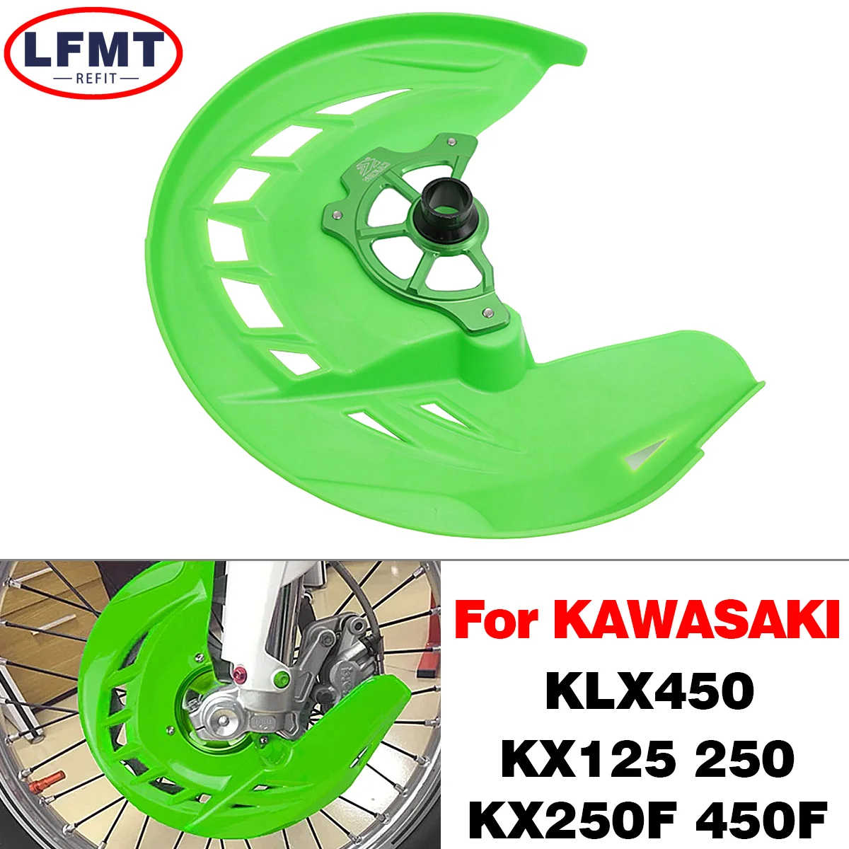 

For Kawasaki KX125 KX250 KX250F KX450F KLX450 KX 125 250 250F 450F 2006-2020 Motorcycle Front Brake Disc Guard Protector Cover