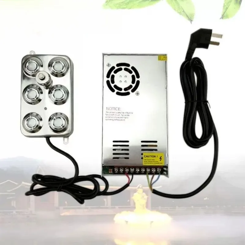 DC48V 3L/H 6-Head Ultrasonic Industrial Humidifier Mist Maker Fogger Stainless Steel Power Supply Not Included