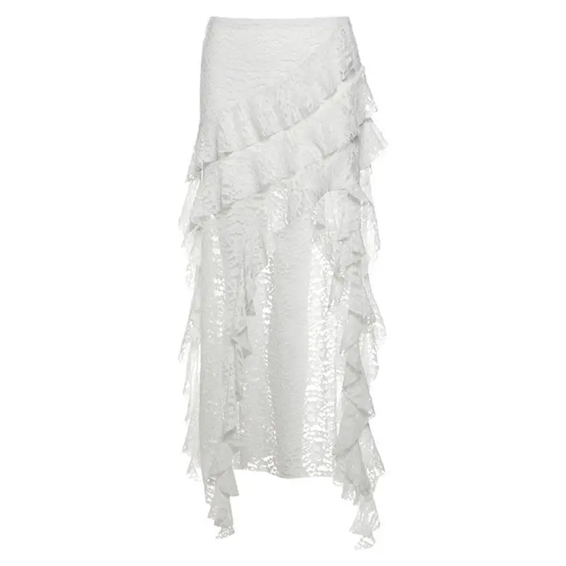 Tassel ruffle layered skirt detail
