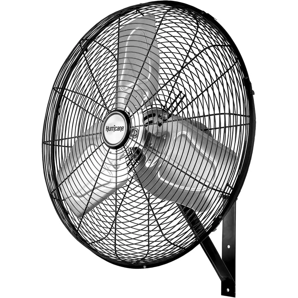 

Pro Commercial Grade Oscillating Metal Wall Mount an w/ 3 Speeds, Black, 20" - Corded Electric Air Cooling Unit w/ Powerul 4600