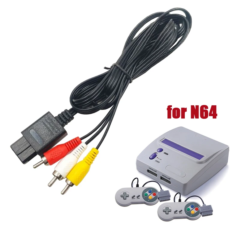 for Nintendo N64 AV Cable for Super Famicom SFC SNESG Game Controller AV Line Converter for GameCube Audio Video Extend Wire