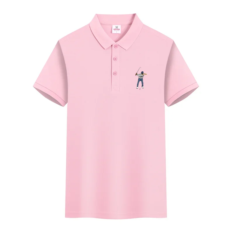 2025 Summer New Golf Polo Shirt Fashion Brand Men's and Women's Breathable Golf Short Sleeved Top Golf Shirt Golf Wear